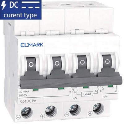 Μικροαυτόματη Ασφάλεια 4P 50A 6kA 500V DC Solar 41572